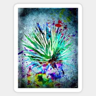 Agave Watercolor Grunge Sticker